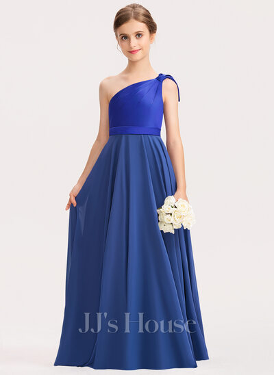 blue dress for baby girl tailor shop custom made Charmeuse Chiffon Bridesmaid Dress quartz colo –  Shenzhen Stephanie Apparel Ltd. Shenzhen Tailor main image 1