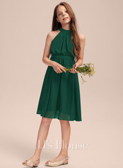 Nora A-line Pleated Chiffon Junior Bridesmaid Dress | JJ's House Nora A-line Pleated Chiffon Junior Bridesmaid Dress | JJ's House