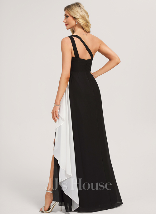 Zuriah A-line One Shoulder Ruffle Chiffon Bridesmaid Dress | JJ's House Zuriah A-line One Shoulder Ruffle Chiffon Bridesmaid Dress | JJ's House