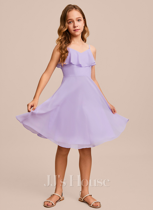 fitted lace wedding dress BABARONI V Neck Pleated Bodice Circle Skirt Mini Dress Lilac, Lilac / US0
