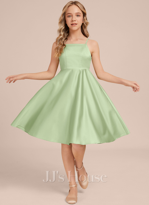 junior bridesmaid dresses tea length Dark Navy Junior Bridesmaid Dresses,Chiffon Tea Length Junior Bridesmaid Dress,JB00037, J10 / Silver