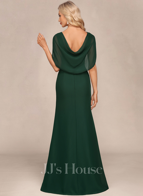 Yailin Cape Chiffon Maxi Evening Dress | JJ's House