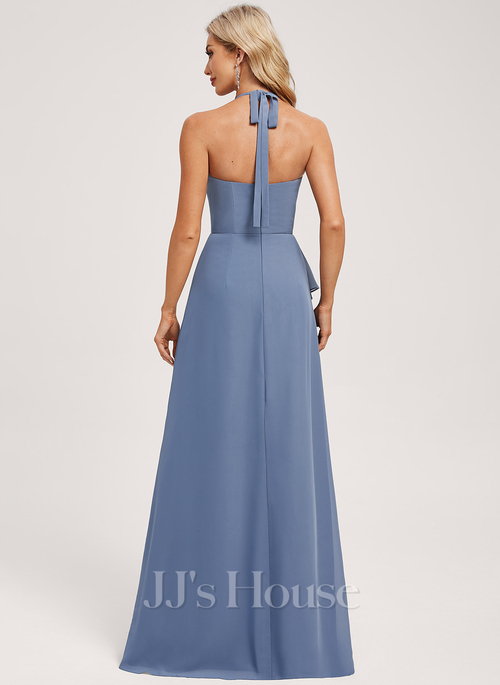 Jira A-line Halter Chiffon Bridesmaid Dress | JJ's House Jira A-line Halter Chiffon Bridesmaid Dress | JJ's House