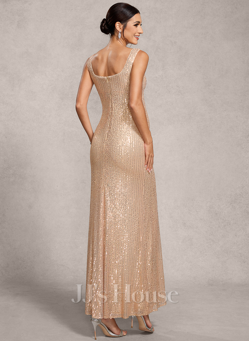 rose gold sequin maternity dress Dolce & Gabbana Embellished Maxi Dress Crystal Waist Detail main image 1