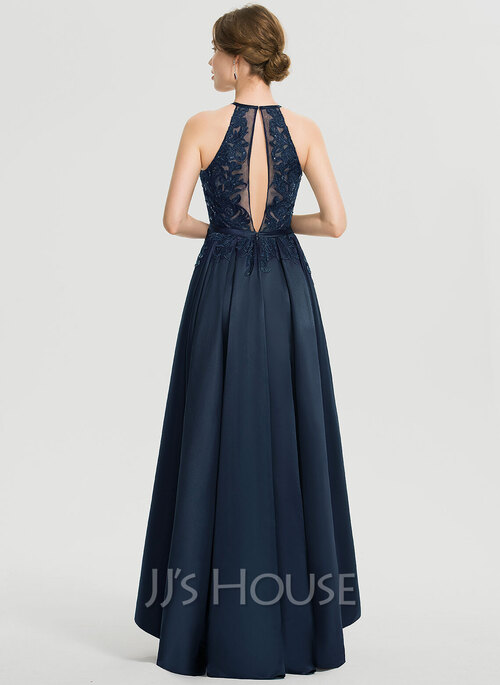 a line open back dress Draped Open-Back A-Line Mini Dress in Black - M main image 1