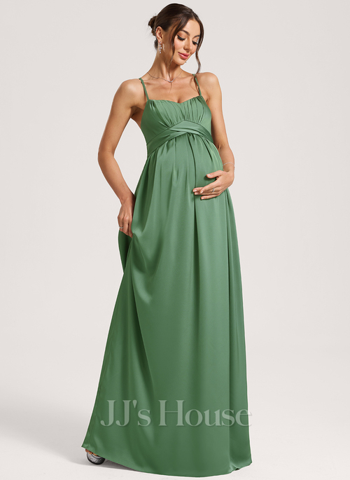 Elara A-line Pleated Matte Satin Maternity Bridesmaid Dress | JJ's House Elara A-line Pleated Matte Satin Maternity Bridesmaid Dress | JJ's House