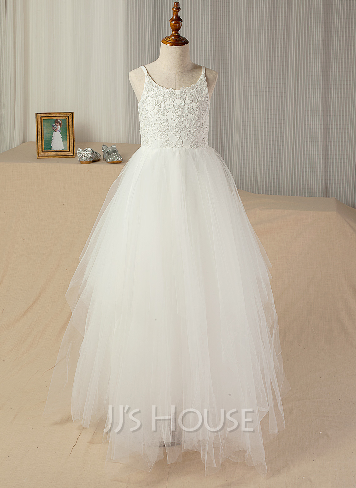 A-Line/Princess Scoop Sleeveless Ruffles Junior Bridesmaid Dresses main image 1