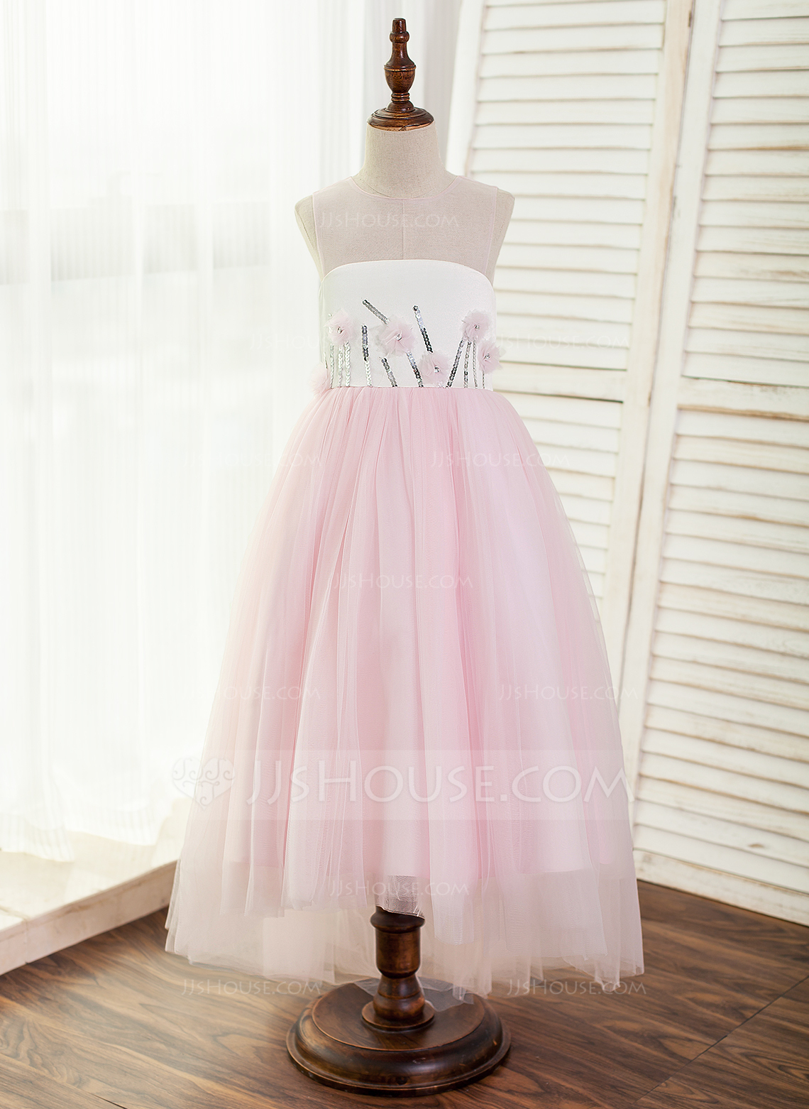 Flower Girl Dress Long Floral Dress Asymmetrical Princess Dress main image 1
