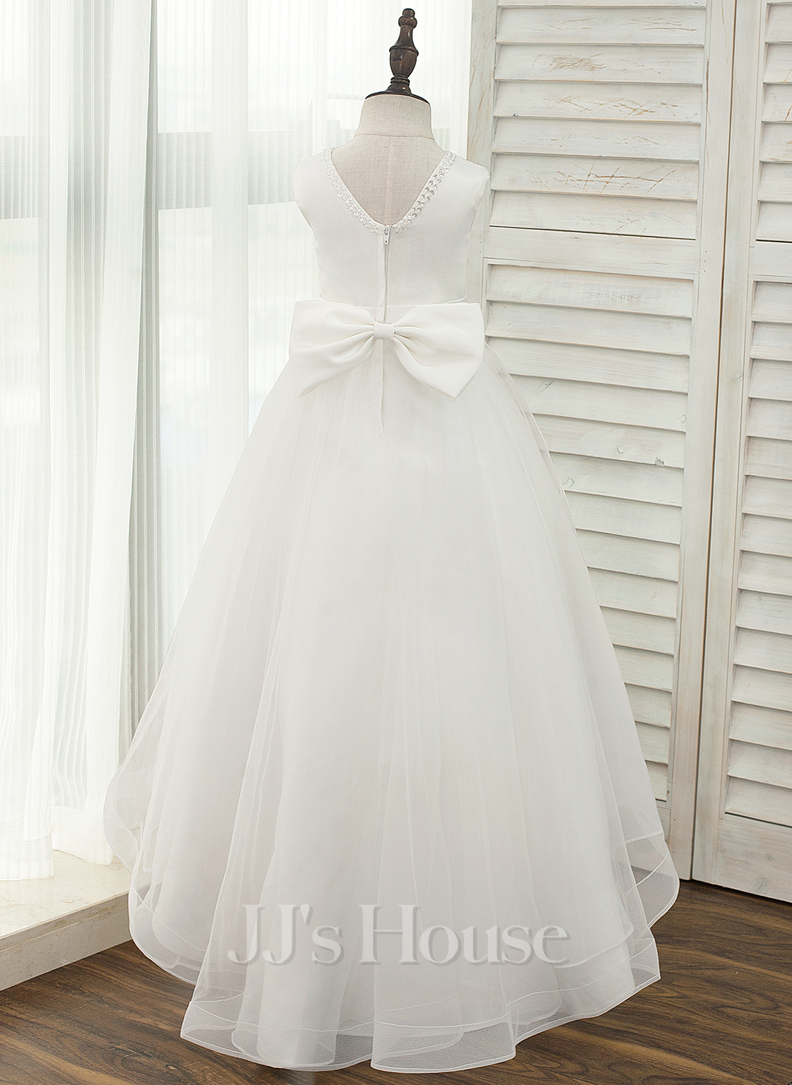 Flower Girl Dress Long Floral Dress Asymmetrical Princess Dress main image 0