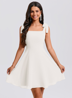 Square Bow Chiffon Dress