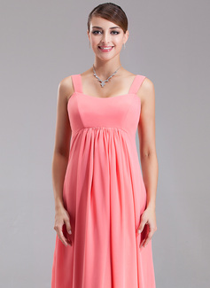Ruched Sweetheart Long Chiffon Empire Bridesmaid Dresses For Maternity Women main image 1