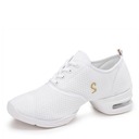Meidiastra Jazzschoenen, voor dames, met veters, danssneakers, met gedeelde zool, platform, luchtkussen, moderne dansschoenen, zwart2, 36 EU