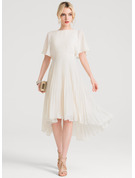 A-Line Off-the-Shoulder Asymmetrical Chiffon Cocktail Dress (016197202 ...