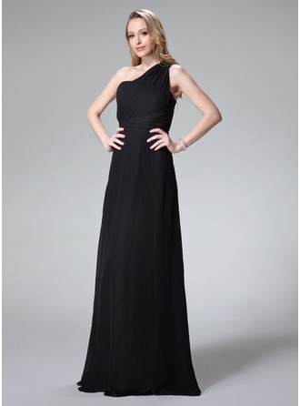A-Line/Princess Asymmetrical One-shoulder Floor-Length Bridesmaid Dresses