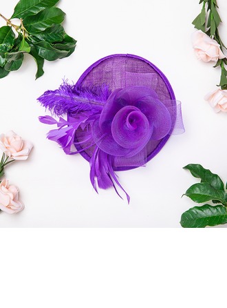 Elegant Tulle Kentucky Derby Hat Horse Race Feather Retro Fascinators/Headbands