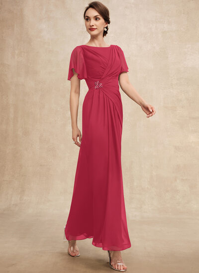 A-line Pleated Chiffon Dress