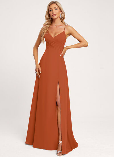 strapless open back dress Mix And Match Burnt Orange Sexy Mermaid Satin Long Maid of Honor Dresses main image 1