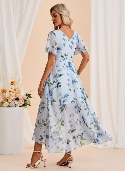 beach wedding guest dresses with sleeves A-Line V-Neck Long Sleeves Split-Front Beach Wedding Dress WP4286 –  cathyprom
