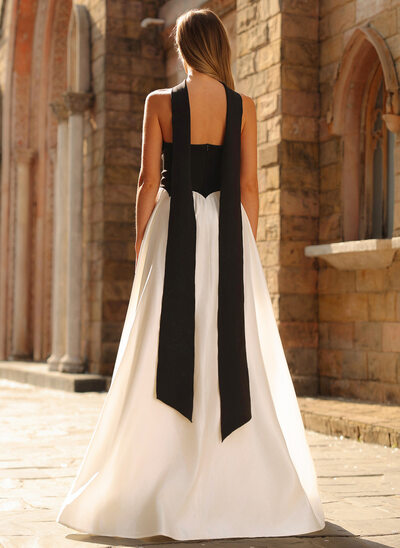 blue dress for baby girl Maxi Long Black&White Prom Gown with Beaded Details – loveangeldress main image 0