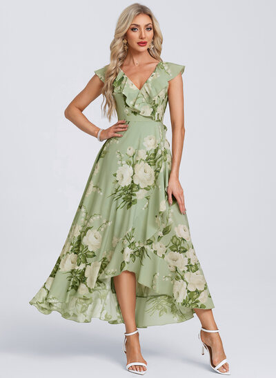 Robe maxi avec imprimé fleur en tissu imprimé