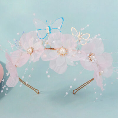 Perla flores diademas accesorios para el cabello tocados