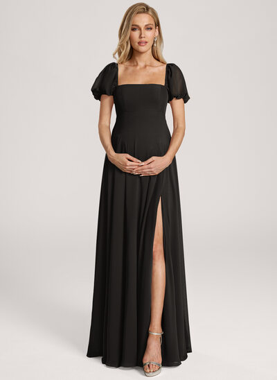 lace bridesmaid dresses with sleeves Flutter Sleeve Tie Back Satin Bridesmaid Dress main image 0