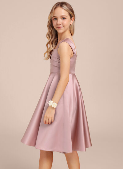 rose gold confirmation dresses Long Sequin Prom Dress with Draped Shoulders -PromGirl Rose Gold / 6 main image 0