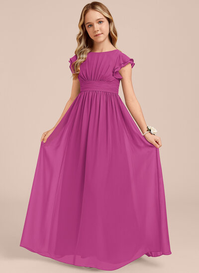 Corte em a chiffon vestido