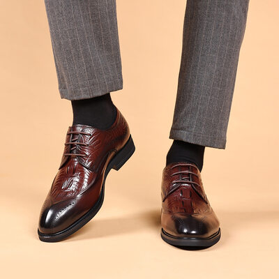 Men's Dress Shoes Loafers Wedding Work Party Leather Shoes 