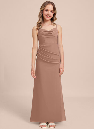 Sheath/Column Cowl Chiffon Dress
