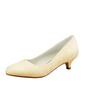 Emily Bridal schoenen vrouwen zijde als satijn Stiletto hak gesloten teen pompen 39EU